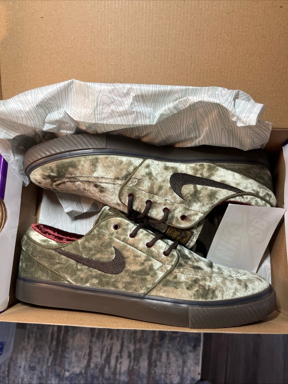 Nike SB Zoom Janowski OG+ SE Olive Velvet Brown Size 10.5